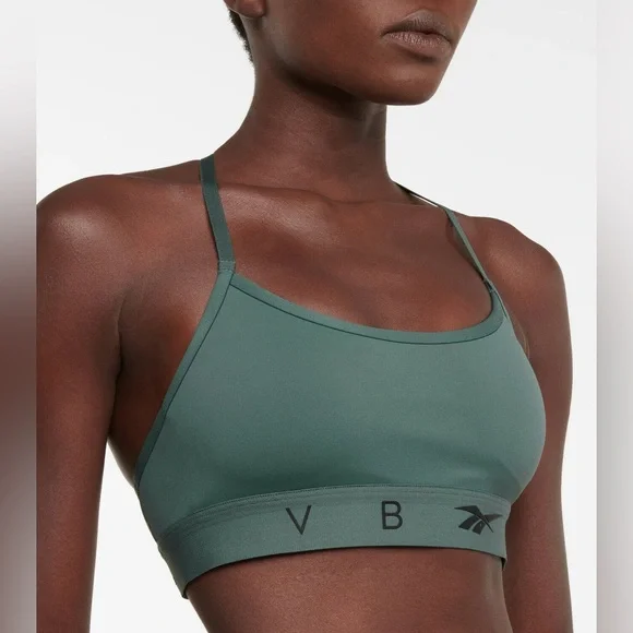🟢 Reebok x Victoria Beckham chalk Green Sports Bra MED - Picture 8 of 9